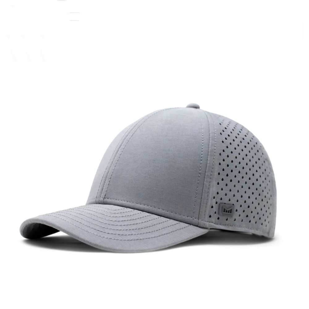 Melin A-Game Hydro Performance SnapBack Hat Heather Gray Curved Bill-56cm/Small